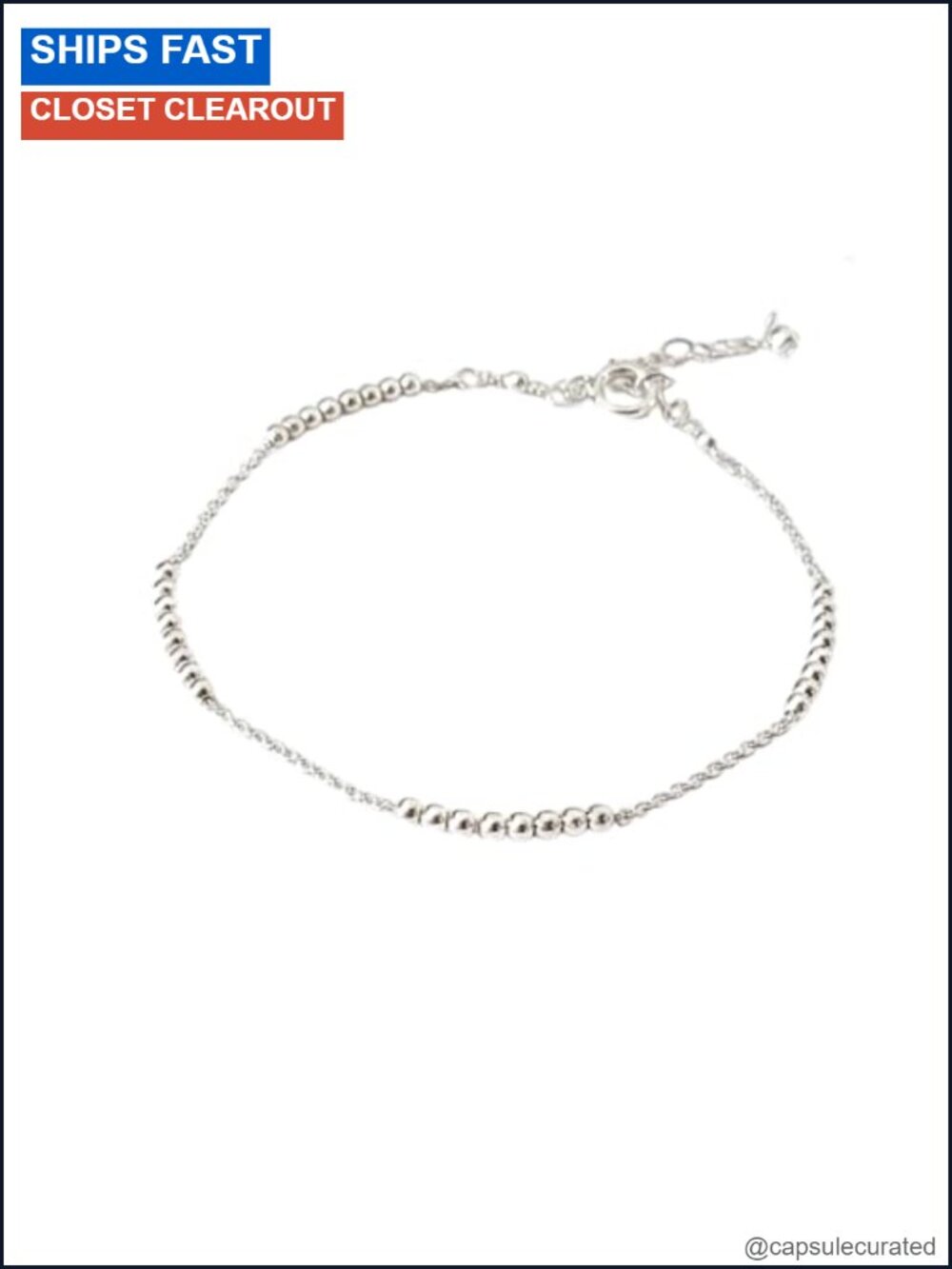 Sterling Silver Chain Bracelet Minimalist Stackable Dainty Hand Chain for Women